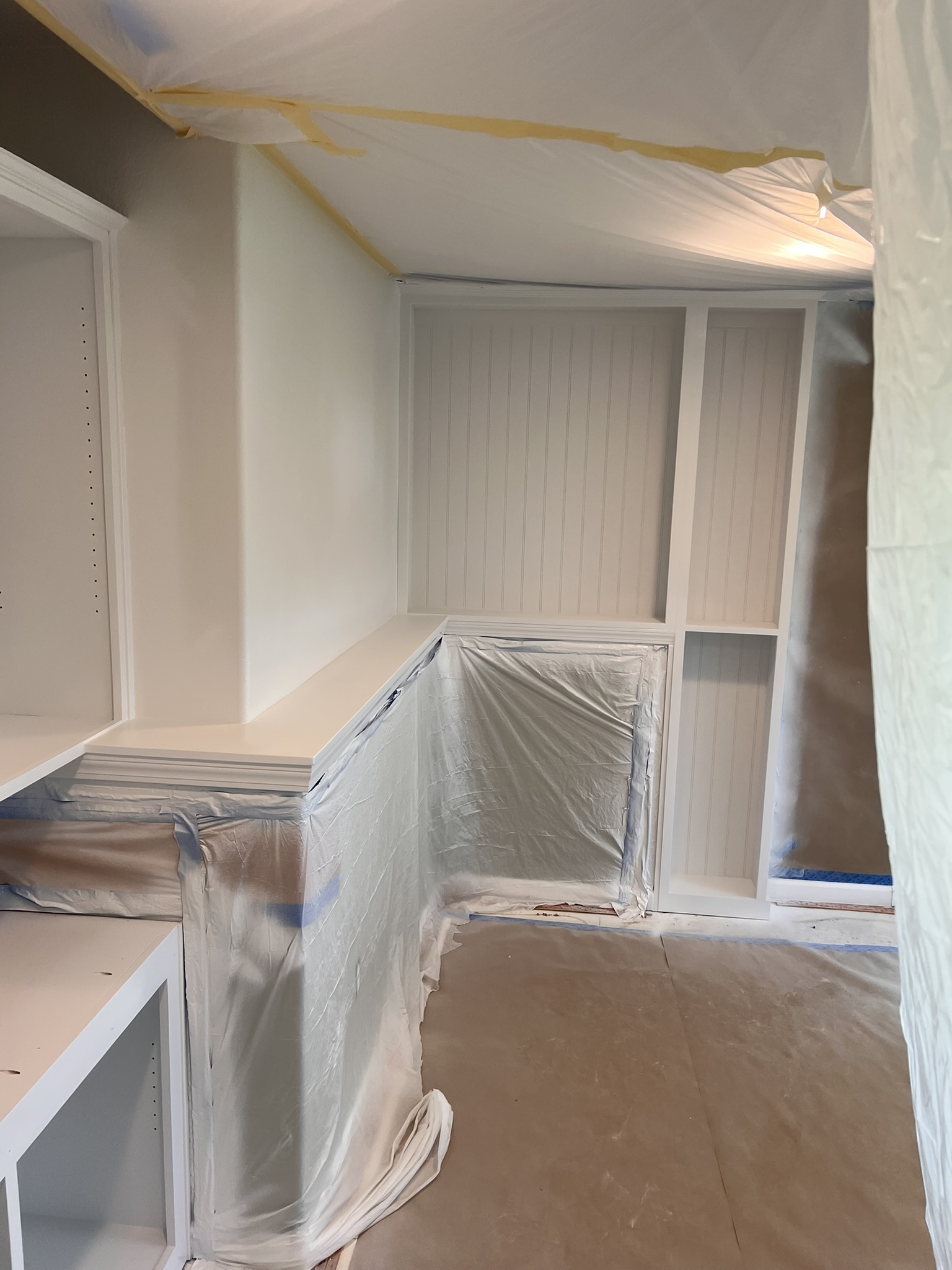 Built-in shelving installation