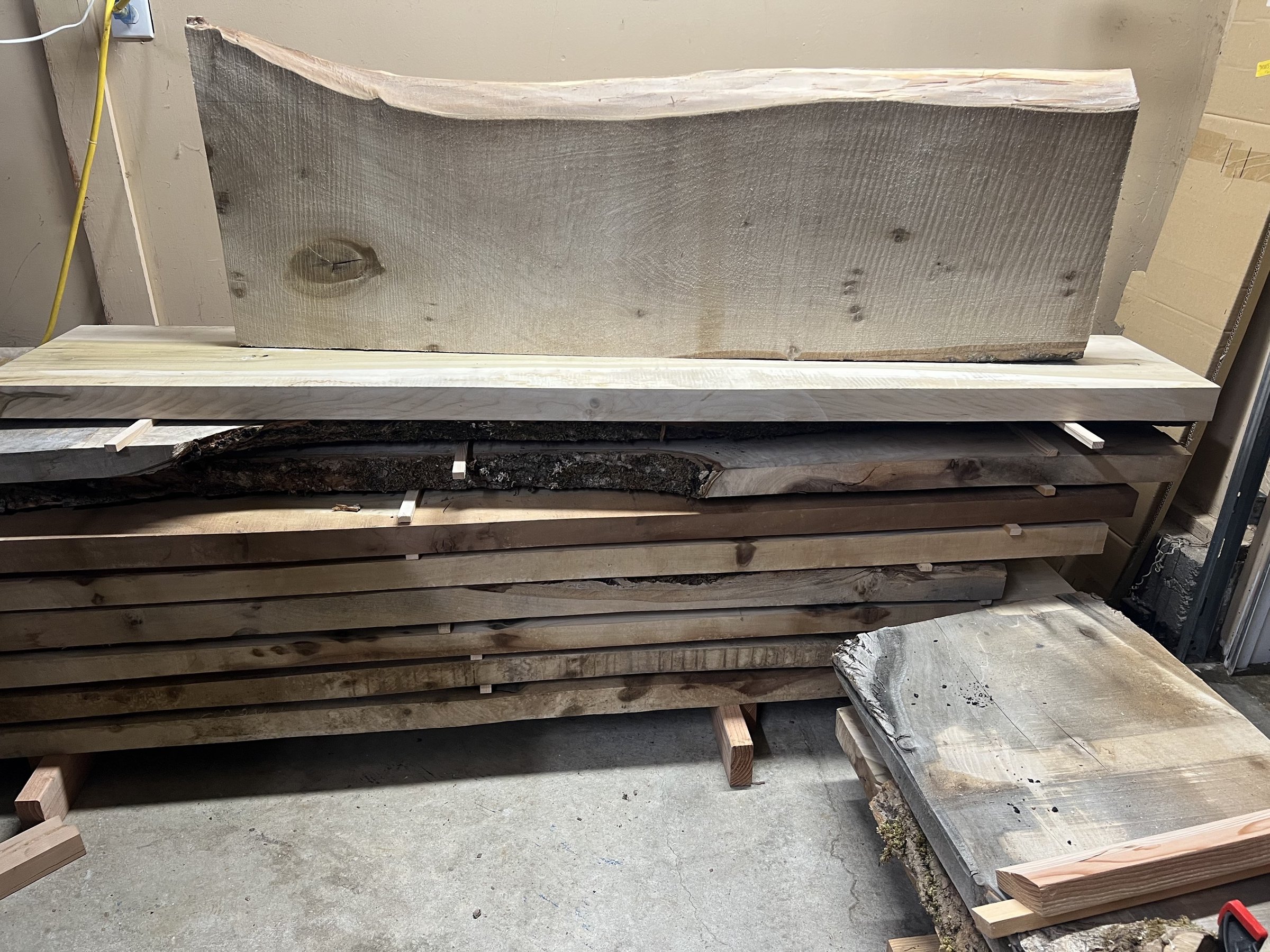 Live edge slab table